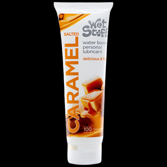 Wet Stuff Salted Caramel - 100g Tube - Salted Caramel Flavoured Water Based Lubricant - 100 gram Tube
