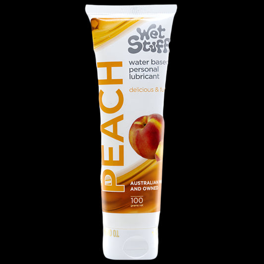 Wet Stuff Peach - 100g Tube - Peach Flavoured Water Based Lubricant - 100 ml Tube