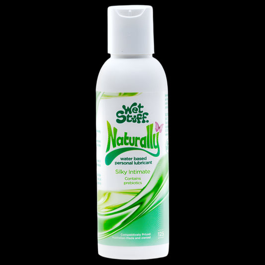 Wet Stuff Naturally - 125g Disk Top - Water Based Lubricant with Prebiotics - 125 gram Bottle
